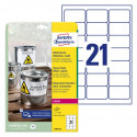 ETIKETE POLIESTER 63,5x38,1mm AVERY ZWECKFORM L7060-20 MAT BELA 20/1