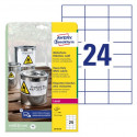 ETIKETE POLIESTER 70x37mm AVERY ZWECKFORM L4718-20 MAT BELA 20/1