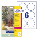 ETIKETE POLIESTER OKROGLE 80mm AVERY ZWECKFORM L7788-25 SIJAJ PROZORNA 25/1