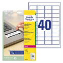ETIKETE POLIESTER VAROVALNE NOPEEL 45,7x25,4mm AVERY ZWECKFORM L6145-20 20/1