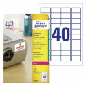 ETIKETE POLIESTER 45,7x25,4 AVERY ZWECKFORM L6140-20 MAT BELA 20/1