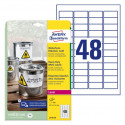 ETIKETE POLIESTER 45,7x21,2 AVERY ZWECKFORM L4778-20 MAT BELA 20/1