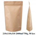 VREČKE ZA ŽIVILA NATRON ZIP ZAPIRANJE 210x110x310 2000ml/750g 1/50