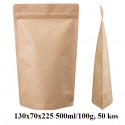 VREČKE ZA ŽIVILA NATRON ZIP ZAPIRANJE 130x70x225 500ml/100g 1/50