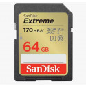 KARTICA SPOMINSKA SDXC SANDISK 64GB EXTREME 170/80 MB/s, UHS-1, C10, U3, V30