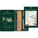 SET GRAFITNIH SVINČNIKOV FABER CASTELL PIT MONOCHROME SET 12 DELNI