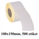 ETIKETE TERMO NORMAL V ROLI 100x150mm 25mm/127mm 500/1