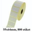 ETIKETE TERMO NORMAL V ROLI 55x64mm 40mm/105mm 800/1