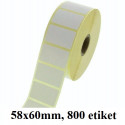 ETIKETE TERMO NORMAL V ROLI 58x60mm 40mm/104mm 800/1