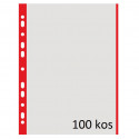 VLOŽEK A4 0,04mm DONAU RDEČ ROB 1774100PL-04 100/1