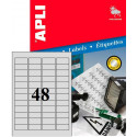 ETIKETE POLIESTER 45,7x21,2  APLI 10066 SREBRNE 20/1