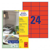 ETIKETE 70x37 AVERY ZWECKFORM 3448 RDEČE 100/1