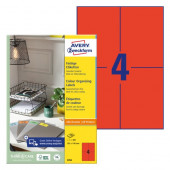 ETIKETE 105x148 AVERY ZWECKFORM 3456 RDEČE 100/1