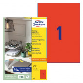 ETIKETE 210x297 AVERY ZWECKFORM 3470 RDEČE 100/1