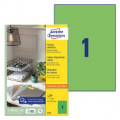 ETIKETE 210x297 AVERY ZWECKFORM 3472 ZELENE 100/1