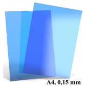 FOLIJA ZA VEZAVO A4 0,15mm KLIPKO PROZORNO MODRA FA4L015 100/1