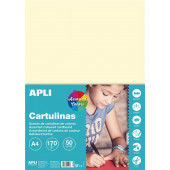 BARVNI KARTON A4 170g APLI 15116 PASTELNE BARVE 50/1