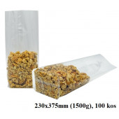 PAKIRNE VREČKE KRIŽNO DNO OPP-CELOFAN 230x375mm (1500g) KRD-230 100 kos
