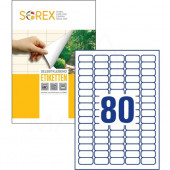ETIKETE SOREX 35,6x16,9 100/1