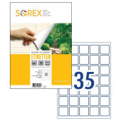 ODLEPLJIVE ETIKETE SOREX 40x42,3 100/1