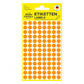 ETIKETE MARKIRNE OKROGLE 8mm NEON ORANŽNE ZWECKFORM 3178 416 kos