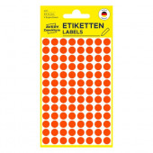ETIKETE MARKIRNE OKROGLE 8mm NEON RDEČE ZWECKFORM 3177 416 kos