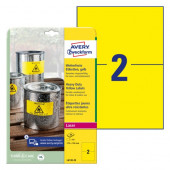 ETIKETE POLIESTER 210x148mm AVERY ZWECKFORM L6130-20 RUMENA