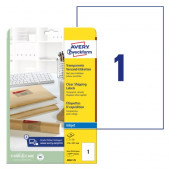ETIKETE POLIESTER 210x297 A4 AVERY ZWECKFORM J8567-25 MAT PROZORNA