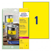 ETIKETE POLIESTER 210x297mm AVERY ZWECKFORM L6111-20 RUMENA