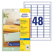 ETIKETE POLIESTER 45,7x21,2 AVERY ZWECKFORM J4720-25 MAT PROZORNA