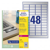 ETIKETE POLIESTER 45,7x21,2 AVERY ZWECKFORM L6009-100 SREBRNA