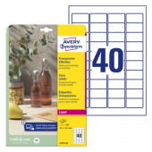ETIKETE POLIESTER 45,7x25,4 AVERY ZWECKFORM L7781-25 SIJAJ PROZORNA