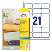 ETIKETE POLIESTER 63,5x38,1 AVERY ZWECKFORM J8560-25 MAT PROZORNA