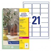 ETIKETE POLIESTER 63,5x38,1 AVERY ZWECKFORM L7782-25 SIJAJ PROZORNA