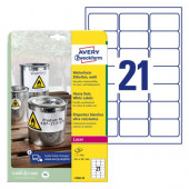 ETIKETE POLIESTER 63,5x38,1mm AVERY ZWECKFORM L7060-20 MAT BELA 20/1