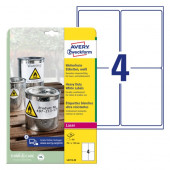 ETIKETE POLIESTER 99,1x139mm AVERY ZWECKFORM L4774-20 MAT BELA