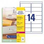 ETIKETE POLIESTER 99,1x38,1 AWERY ZWECKFORM L7563-25 MAT PROZORNA 