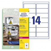 ETIKETE POLIESTER 99,1x38,1mm AVERY ZWECKFORM L7063-20 MAT BELA 