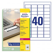 ETIKETE POLIESTER VAROVALNE NOPEEL 45,7x25,4mm AVERY ZWECKFORM L6145-20