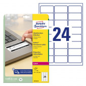 ETIKETE POLIESTER VAROVALNE NOPEEL 63,5x33,9mm AVERY ZWECKFORM L6146-20