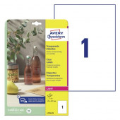 ETIKETE POLIESTERSKE 210x297 AWERY ZWECKFORM L7784-25 SIJAJ PROZORNA 25/1