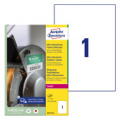 ETIKETE POLIETILEN 210x297mm AVERY ZWECKFORM B4775-50 MAT BELA 