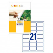 ETIKETE SOREX 63,5x38,1 100/1