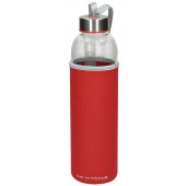 FLAŠKA ZA VODO BOROSILIKATNA WAVE COLOR 600ml RDEČA