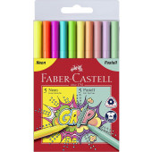 FLOMASTRI FABER CASTELL COLOUR GRIP NEON+PASTEL  1/10