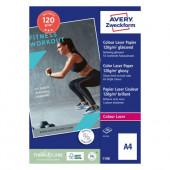 FOTO PAPIR LASER A4 120g GLOSSY AVERY ZWECKFORM 1198