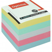 KOCKA PAPIRNA LEPLJENA 90x90x85mm 850L OPTIMA BARVNA PASTEL