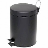 KOVINSKI KOŠ ZA SMETI S PEDALOM 5L ALCO 2960 ČRN