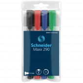 MARKER WHITEBOARD+FLIPCHART OKROGLA KONICA SCHNEIDER MAXX 290 2-3mm SET 4/1
