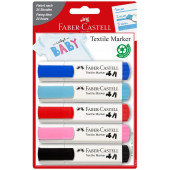 MARKERJI ZA TEKSTIL FABER CASTELL TEXTILE MARKER BABY 5/1